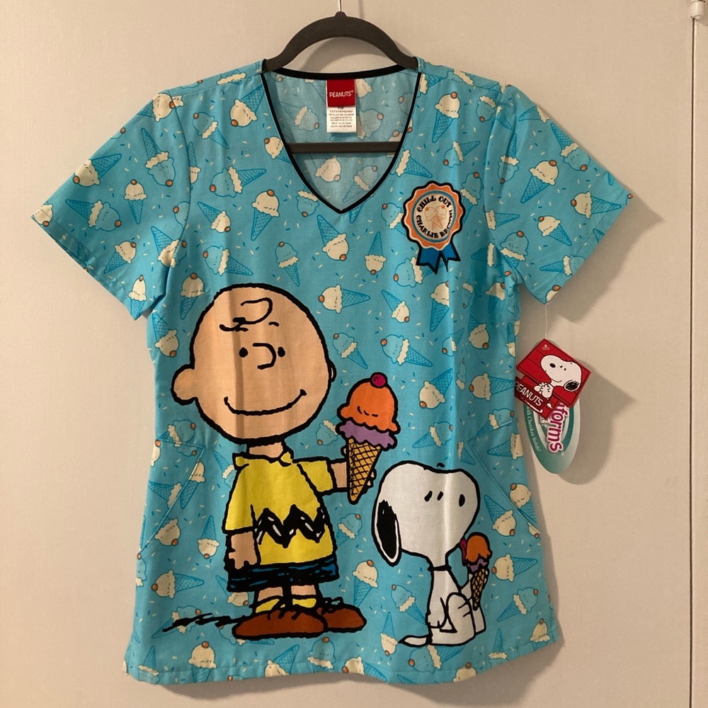 Peanuts Scrub Top